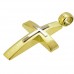 Χρυσός δίχρωμος ανδρικός σταυρός Κ14 με αλυσίδα